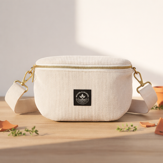 Wuchs&Wurzel Cord-Tasche in Beige