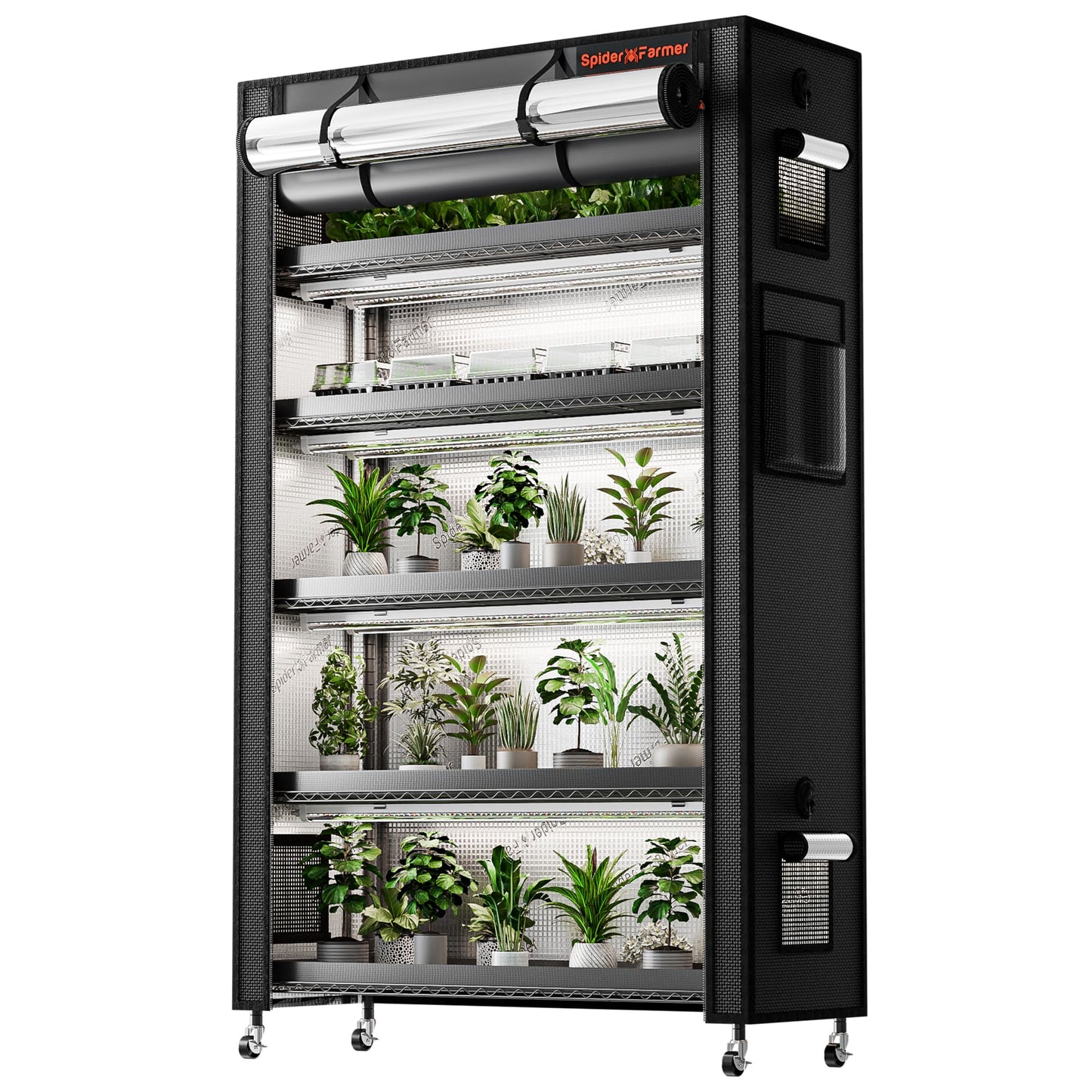 Spider Farmer 6 Tier Plant Stand With Grow Lights 250W – Grow Tent Regal für Klone & Sämlinge (2026)